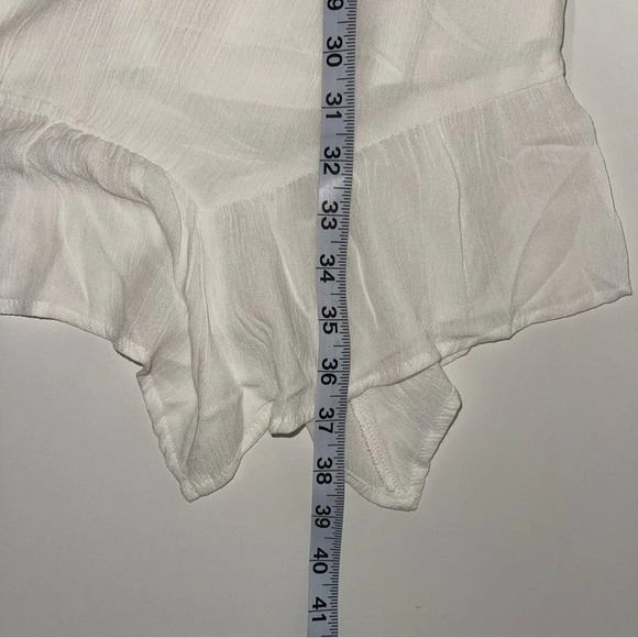 Maurices Eyeshadow NWT White Smock Strappy Hanky Hem Dress Medium Women’s - Picture 10 of 13